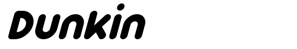 Dunkin font preview